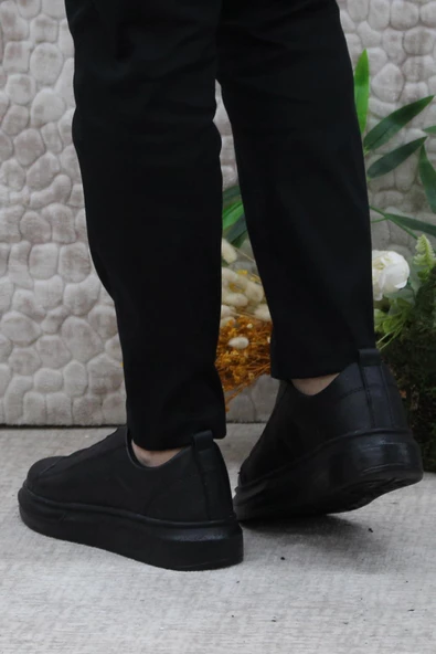 Fort 32728 Siyah Rahat Hafif Kalın Taban Lastikli Sneaker Erkek Ayakkabı - 4