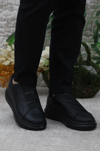 Fort 32728 Siyah Rahat Hafif Kalın Taban Lastikli Sneaker Erkek Ayakkabı - 2