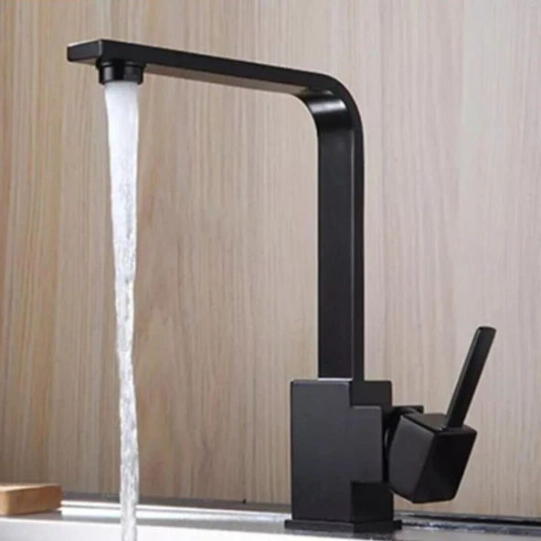 Venita T-mix Yüksek Gövdeli Mutfak Evye Batarya Siyah - Resim 2