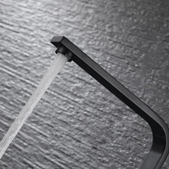 Venita T-mix Yüksek Gövdeli Mutfak Evye Batarya Siyah - Resim 3