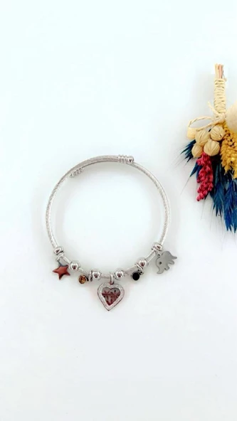 Kadın Çelik Aksesuarlı Kelebek Çelik Bileklik - Resim 4