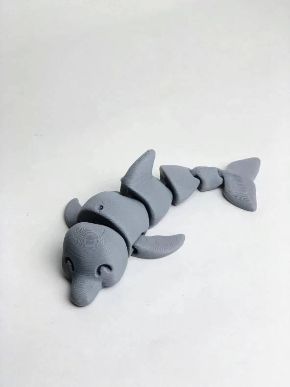 3D Hareketli Yunus Figürlü Oyuncak - Gri - Resim 4