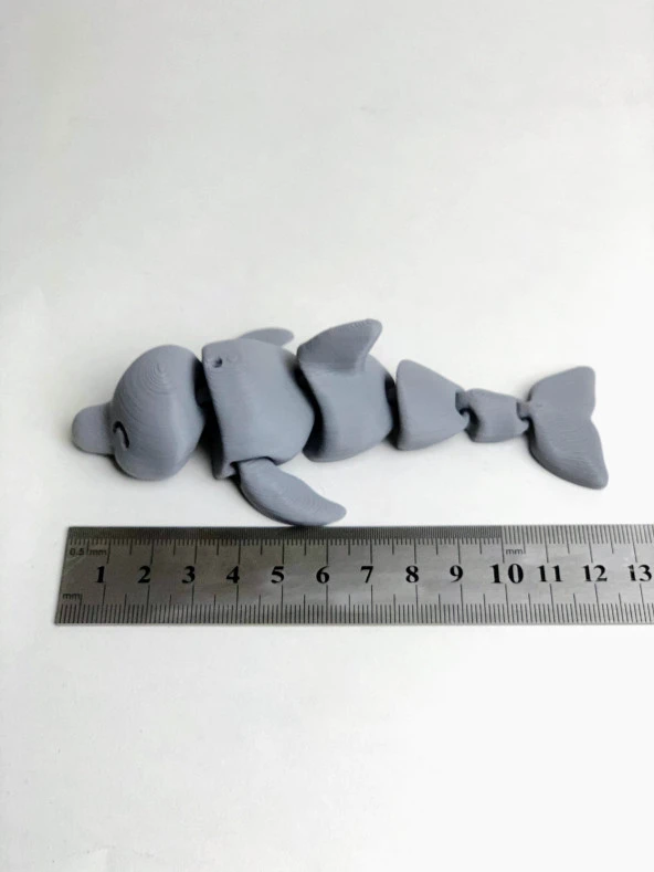 3D Hareketli Yunus Figürlü Oyuncak - Gri - Resim 5