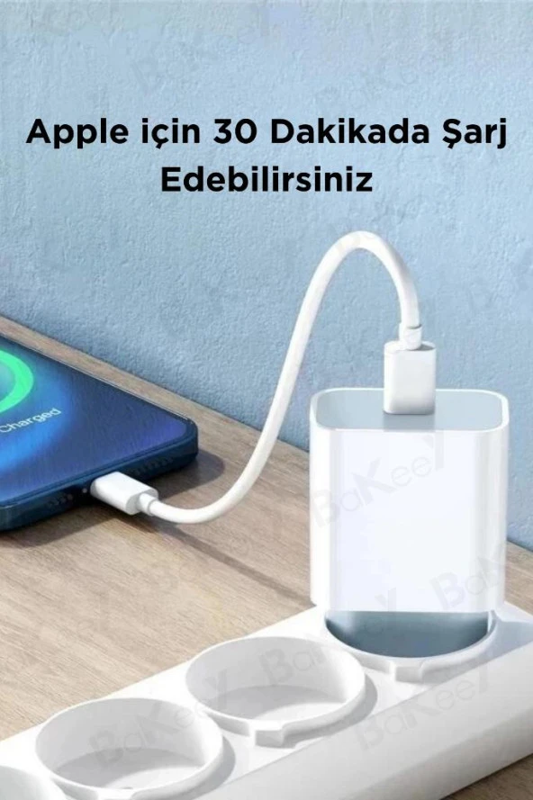 Apple iPhone 20W Hızlı Şarj Özellikli Usb-C Power Güç Adaptör ve Kablosu Iphone Şarj Adaptörü - 3
