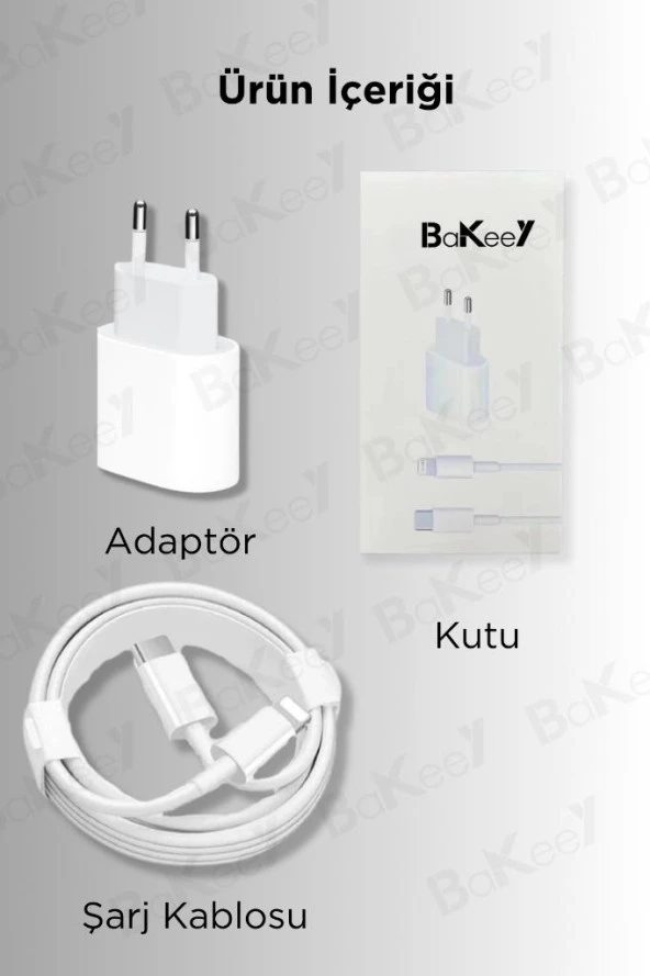 Apple iPhone 20W Hızlı Şarj Özellikli Usb-C Power Güç Adaptör ve Kablosu Iphone Şarj Adaptörü - 8