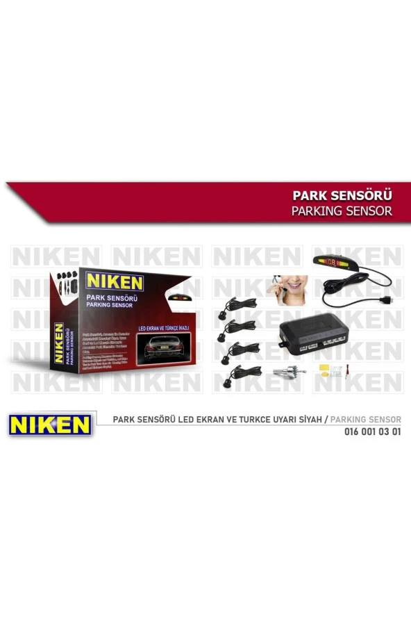 Araç Geri Park Sensörü Türkçe Ses Led Ekranlı 12volt. 22mm. Niken Gri