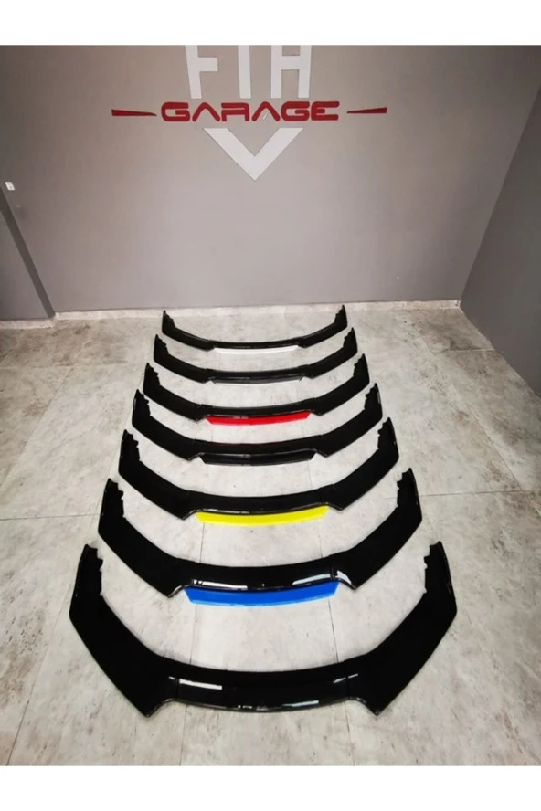 4 Parça Ön Lip Üniversal (orjinal) Piano Black Kırmızı-mavi-sarı-gri-beyaz