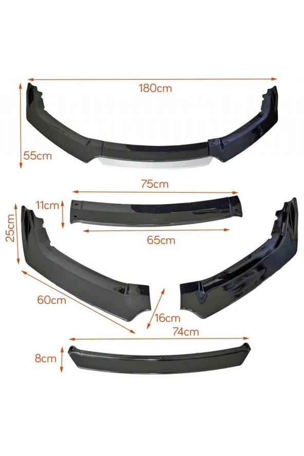 Renault Clio Symbol Uyumlu Lip  4 Parça 2004-2008