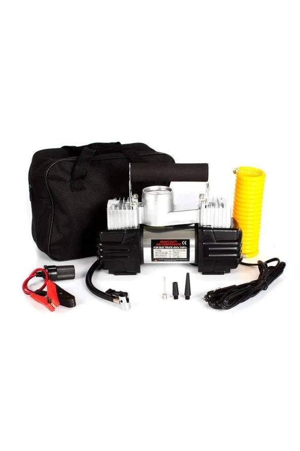 Nıken Profesyonel Jumbo Hava Kompresörü Akü Başlıklı Çift Pistonlu Taşıma Çantalı - Resim 2