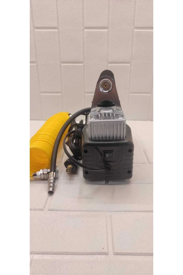 Araç Oto Lastik Şişirme Kompresörü Hava Pompası Metal Çift Silindirli Profosyonel Çantalı - Resim 2