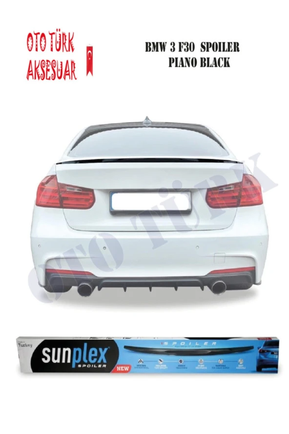 Bmw 3 F30 Spoiler Piano Black (enjeksiyon Baskı)