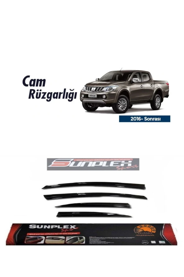 Mıtsubıshı L200 Trıtıon 2016 Sonrası Mugen Cam Rüzgarlığı Ön Arka ürün görseli