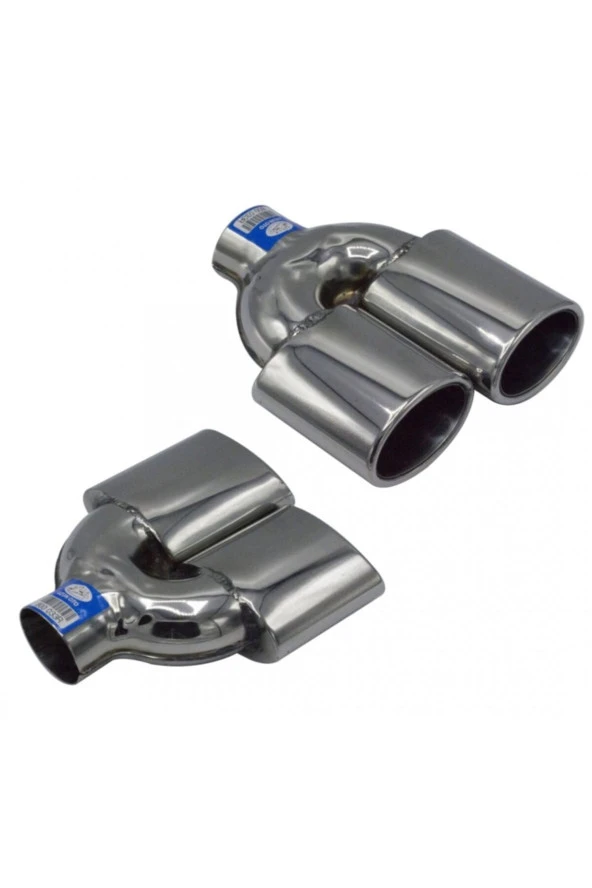 Krom Eksoz Ucu Çiftli Çap 48 Cm - 57cm Kaliteli Paslanmaz - Resim 2