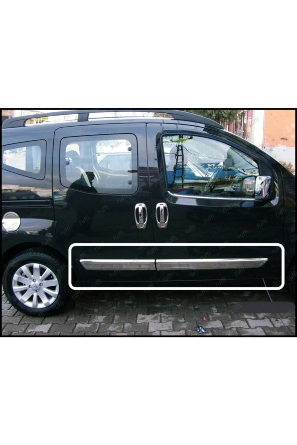Citroen Nemo Krom Paslanmaz Çelik Yan Kapı Çıtası 4 parça