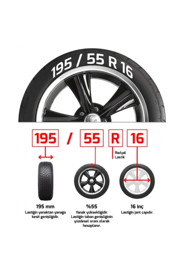 Atlas Lyon Lastik Yanağı Beyaz Yanak 16jant ürün görseli