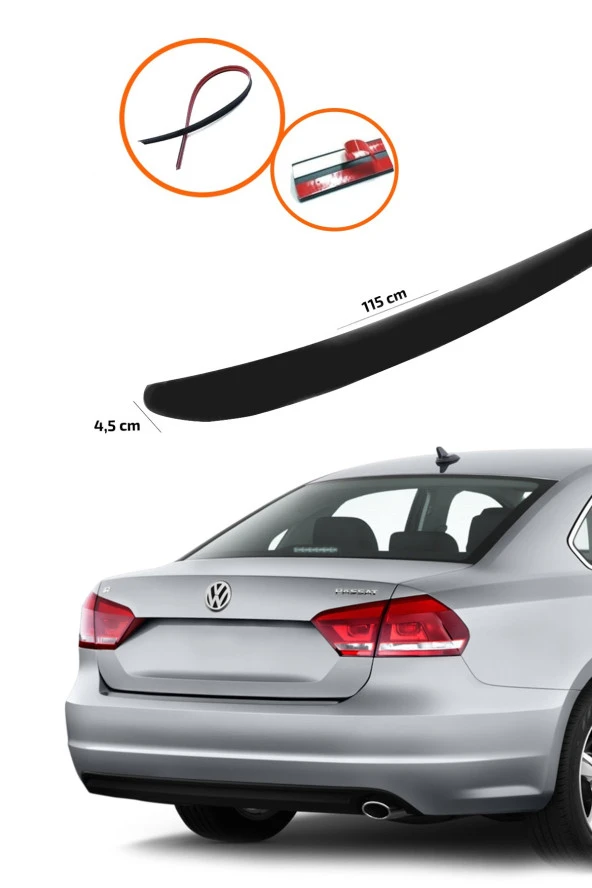 Vw Passat B7 Bagaj Üstü Piano Black  Spoiler