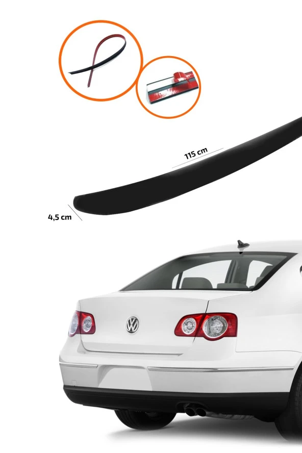 Vw Passat B6 Bagaj Üstü Spoiler Piano Black ürün görseli