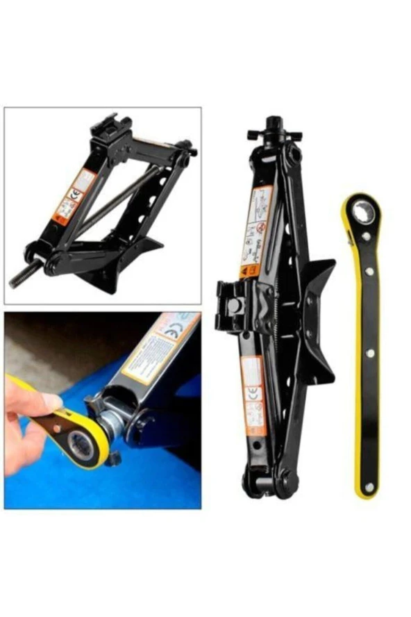 Araba Kaldırma Oto Krikosu 1,5 Ton Makas Cırcır Otomatik Kriko Uyumlu ürün görseli