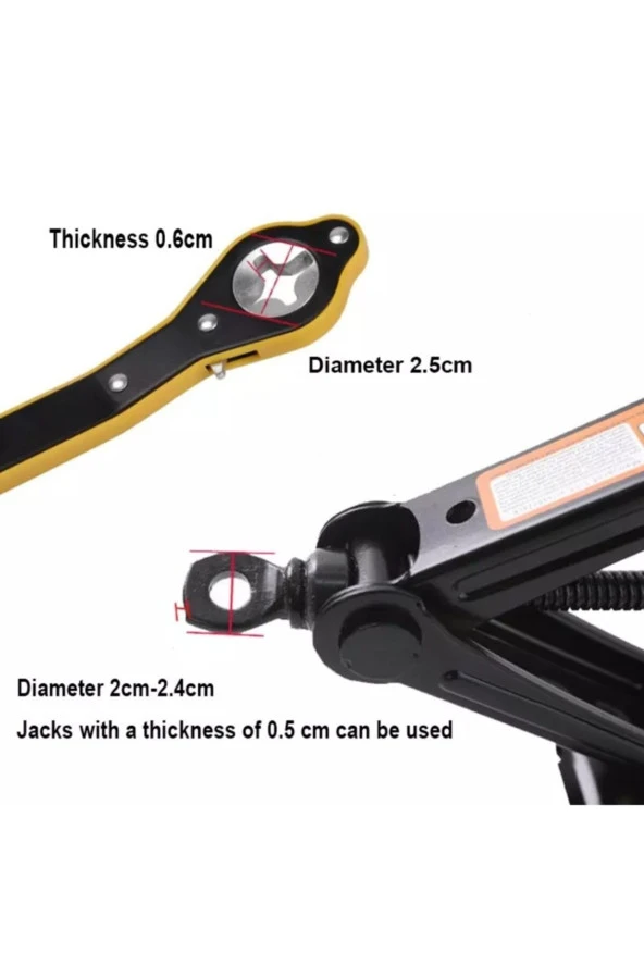 Cırcır Kriko Oto Araç Araba Akordiyon Tip 1.5 Ton Kriko Makaslı - Resim 3