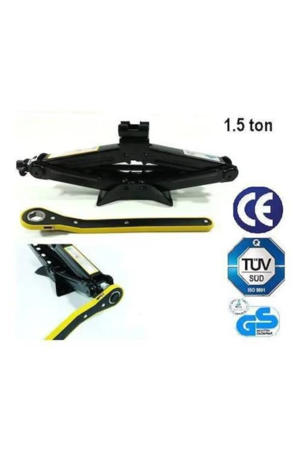 1,5 Ton Cırcırlı Kriko Makaslı Mekanik - Resim 2