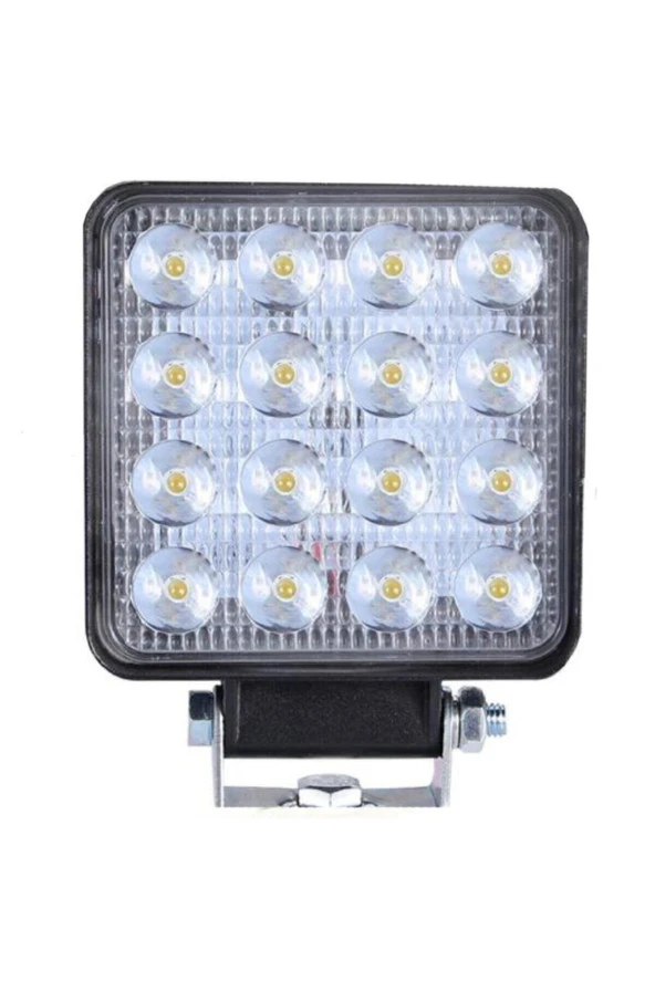Off Road Gündüz Farı 16 Led Kare Çalışma Lambası 48 Watt 11 Cm - Resim 2