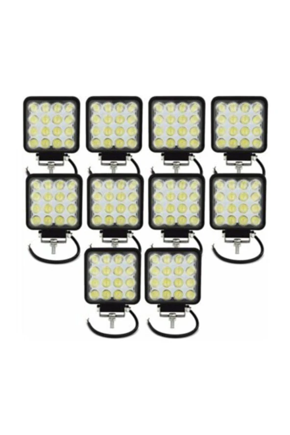 16 Ledli Çalışma Lambası 12-24 Volt Uyumlu 1 Yıl Garanti 10 Adet