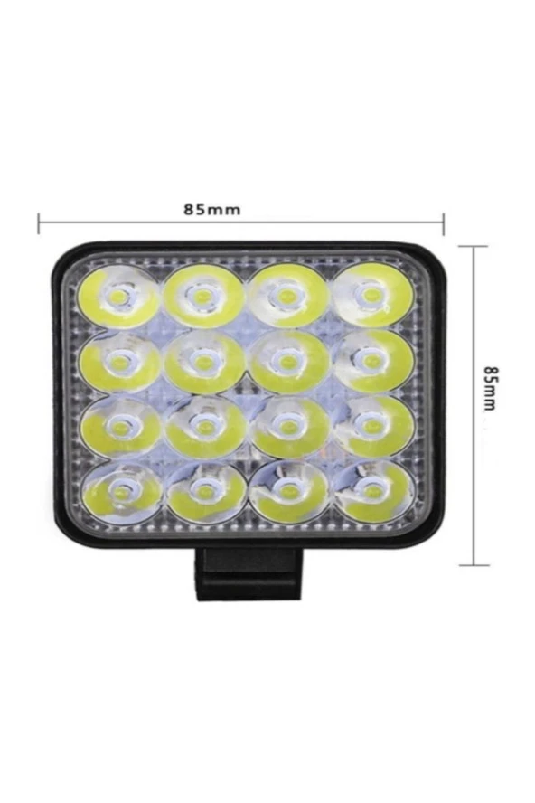 16 Ledli Çalışma Lambası 12-24 Volt Uyumlu 1 Yıl Garanti 1 Adet - Resim 3