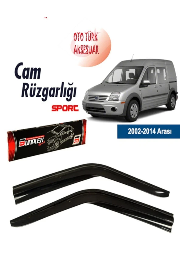 Ford Connect 2002-2014 Mugen Cam Rüzgarlığı Ön Sunplex
