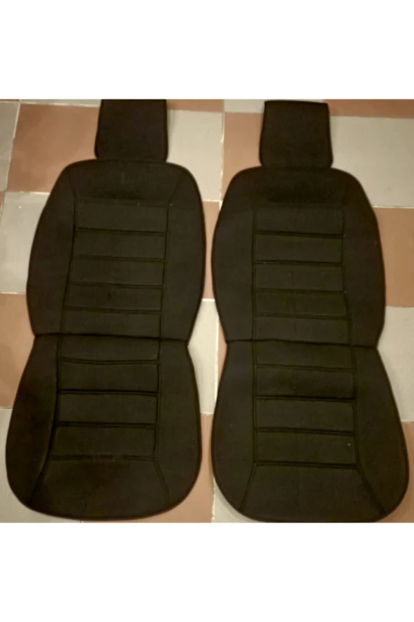 Citroen C-elysee Siyah Üniversal Ön 2 Takım Ortapedik Süngerli Terletmez Oto  Koltuk Kılıfı - Resim 3