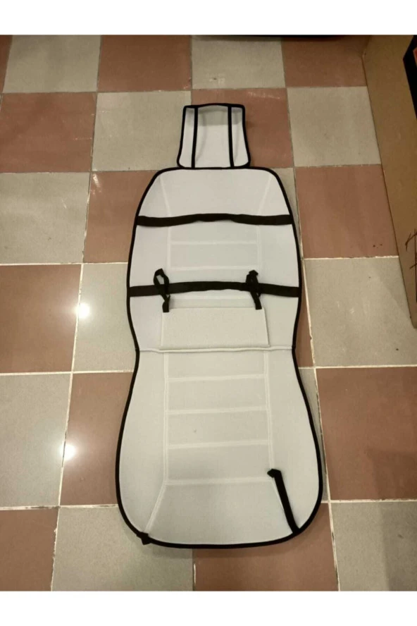 Renault Clio Uyumlu  Gri Renk Üniversal Oto Koltuk Kılıfı Ön 2 Takım Ortapedik Süngerli Terletmez - Resim 3