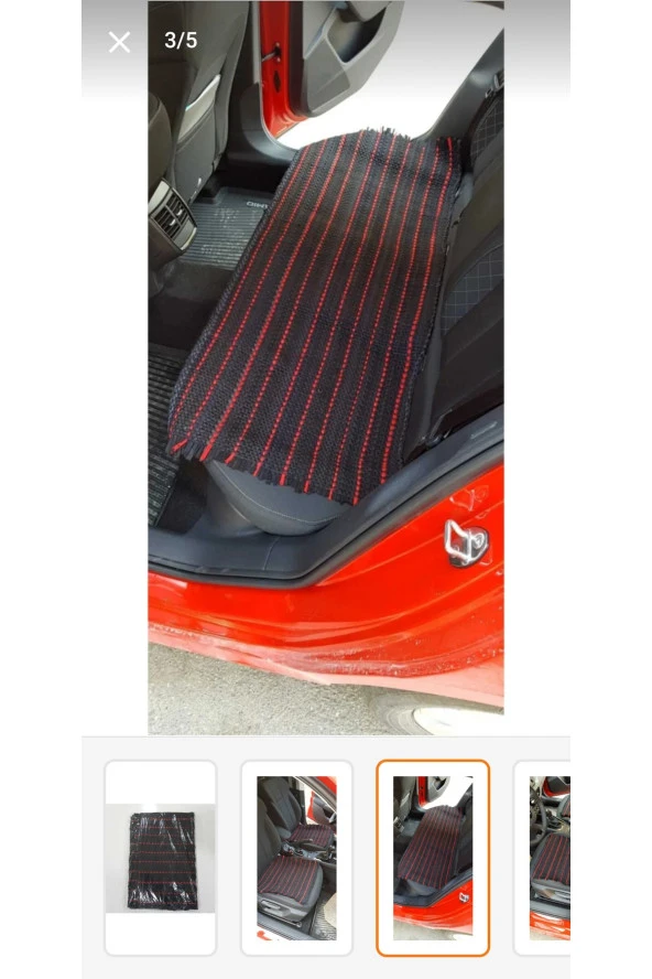 Terletmez Oto Kilim Ön Ve Arka 3 Lü Serme Set Oto Minderi - Resim 2