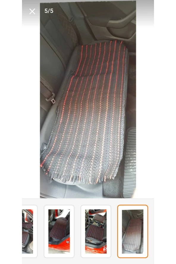 Terletmez Oto Kilim Ön Ve Arka 3 Lü Serme Set Oto Minderi - Resim 3