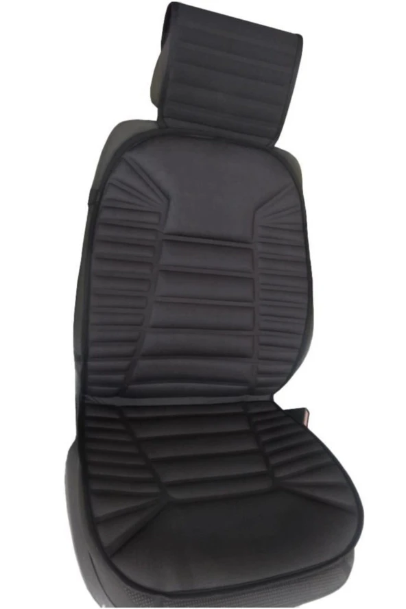 Lüks Oto Koltuk Minderi Kılıfı Siyah Renk Iki Ön Koltuk - Resim 2