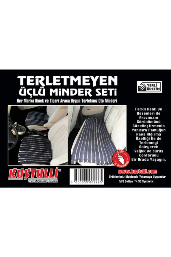 3lü Minder Set( 18/0176) - Resim 3