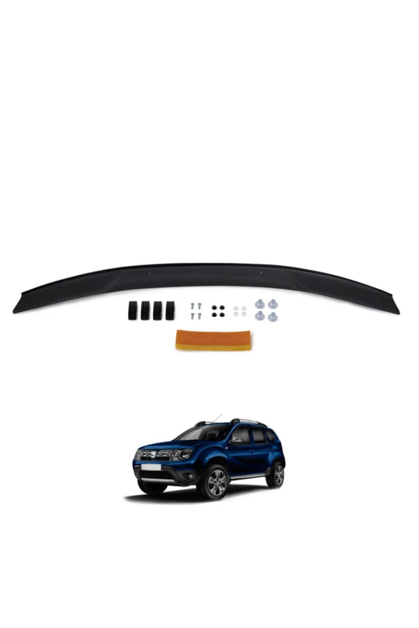 Dacia Duster Uyumlu Ön Kaput Koruyucu Rüzgarlığı 2013-2017 Yılı Arası - Resim 2