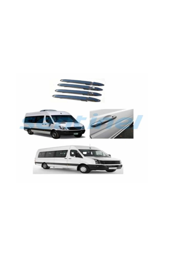 Mercedes Sprinter Kapı Kolu 2006 + 4 Kapı Paslanmaz Çelik 8 Parça