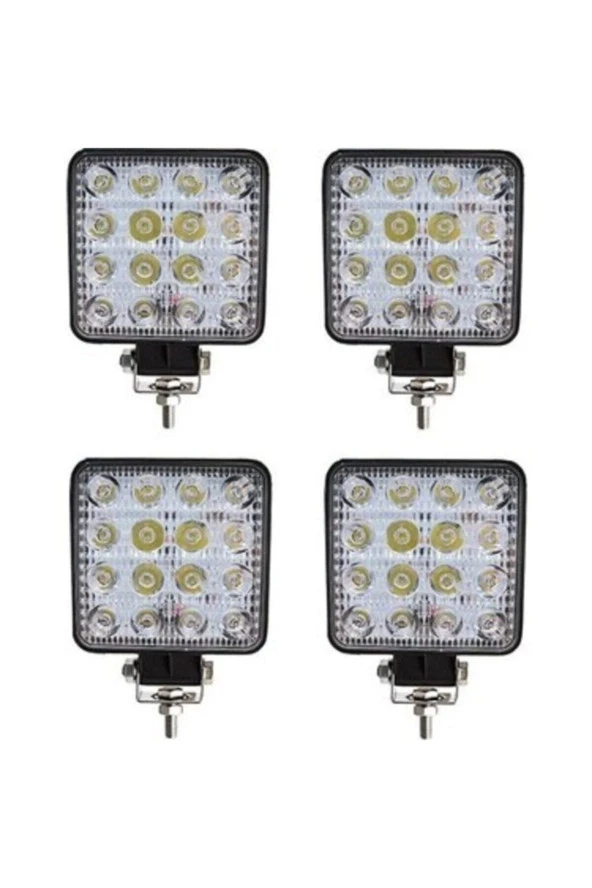 16 Led Kare Off Road Sis Lambası 4 Lü ürün görseli