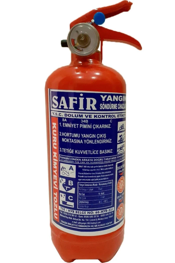 Yangın Söndürme Tüpü 1 Kg - Araç Yangın Tüpü ürün görseli