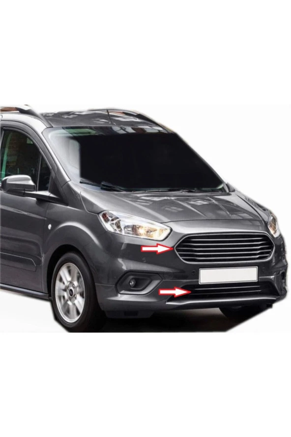Courier Uyumlu Ön Panjur Krom 7 Parça 2018 +
