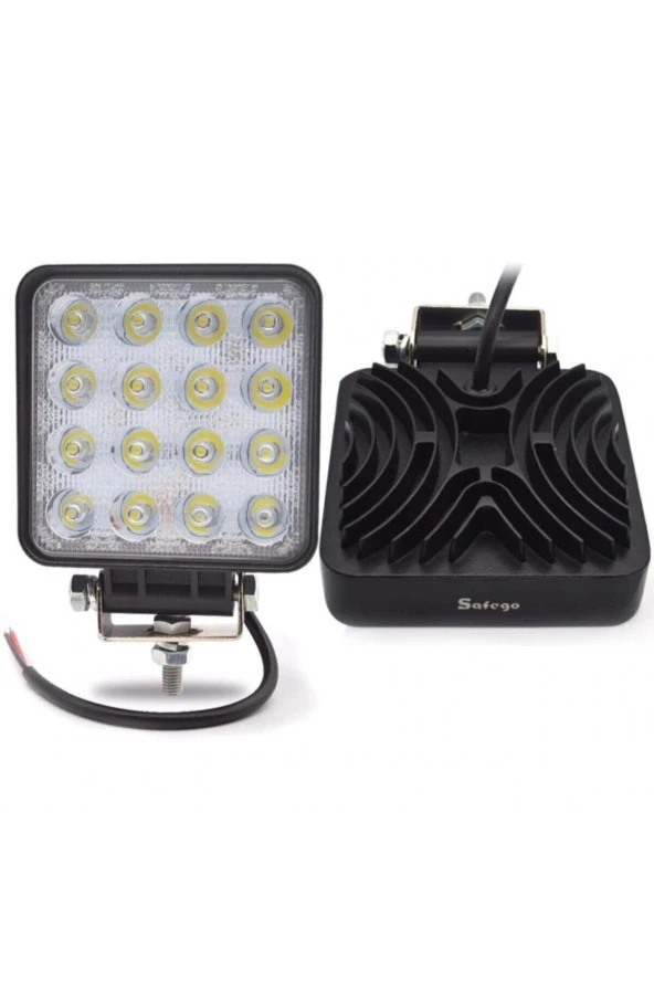 2 Adet 16 Ledli Off Road Çalışma Lambası / Projektör 48watt 12v / Yugo ürün görseli