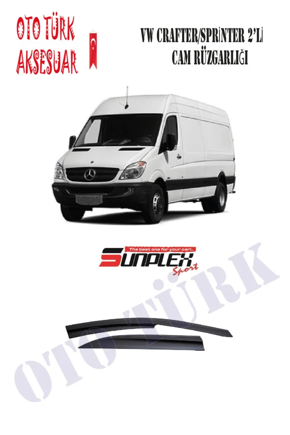 Mercedes Sprinter 2008-2017 Mugen Cam Rüzgarlığı Ön Sunplex - Resim 2