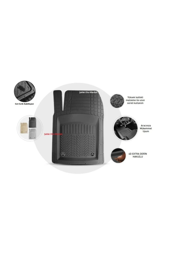 Opel Corsa D 2006-2014 Havuzlu Oto Paspas Seti - Resim 3