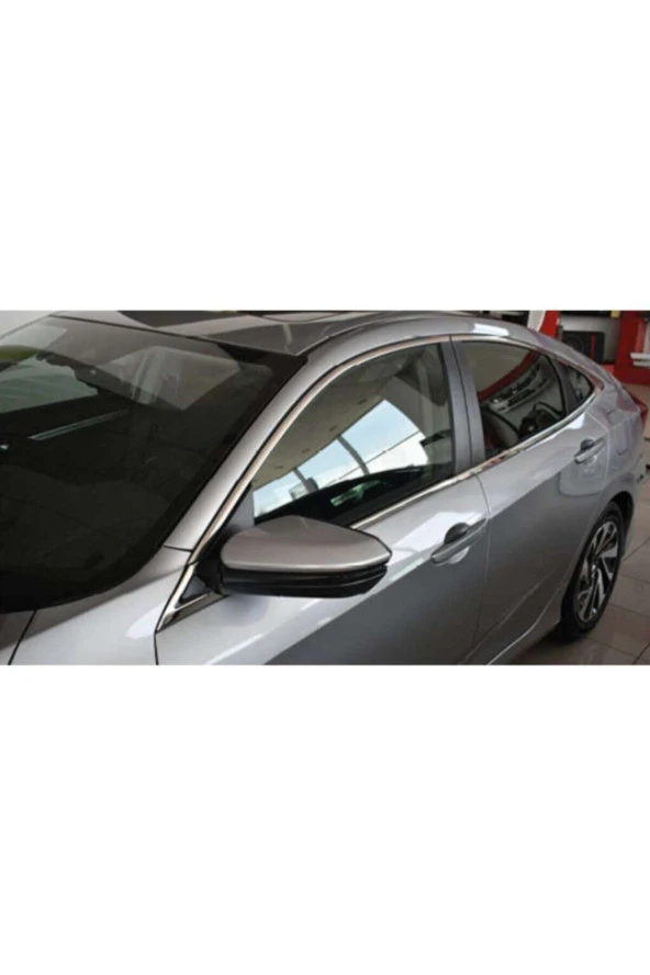 Honda Civic Fc5 Cam Çıtası Alt Sıyırıcısı Krom 2016-2020 - Resim 3