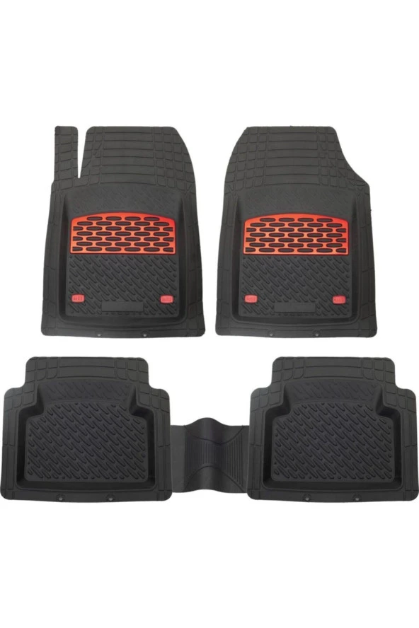 Safir Ford Focus 1 1998-2004 Krom Kırmızı Derin Havuzlu 3d Paspas ürün görseli