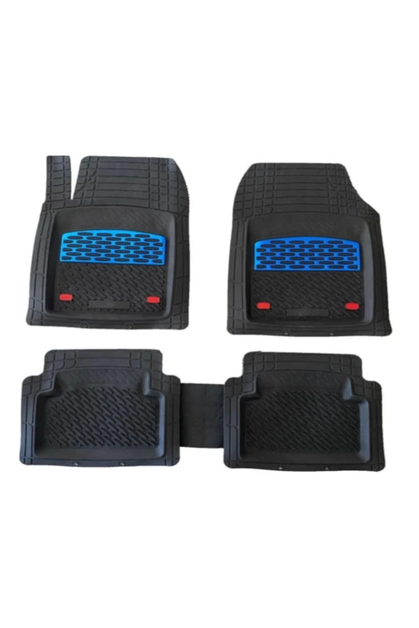 Honda Tüm Modellere Uygun Krom Mavi Siyah 3d Havuzlu Paspas Üniversal - Resim 3