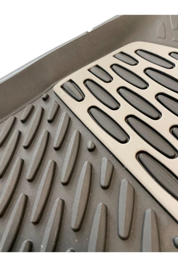 2013 Model Ford Tourneo Connect Için Havuzlu Tip Universal Paspas - Gri Kromajlı - Resim 2