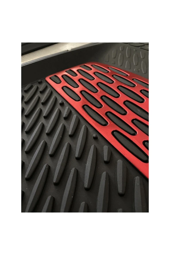 Lada Samara Uyumlu Universal Derin Havuzlu Paspas Krom Kırmızı ürün görseli