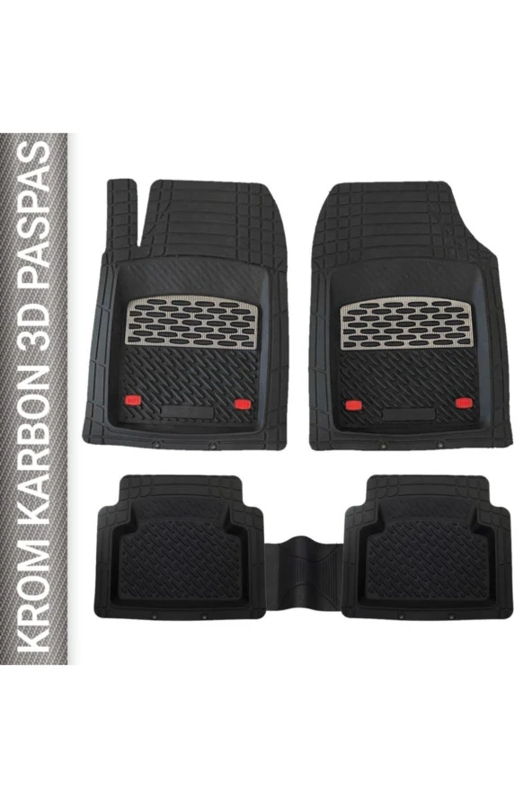 Safir Skoda Citigo Uyumlu Universal 3d Paspas Krom Karbon