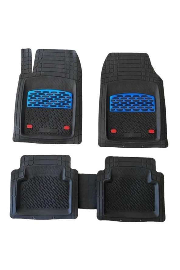 Volkswagen Passat B8 2015 Sonrası Kesilebilir Uyumlu Universal Paspas Derin Havuzlu Krom Mavi ürün görseli