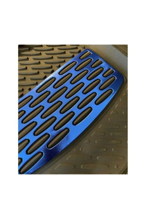 Ford Fiesta Uyumlu Universal Derin Havuzlu Paspas Krom Mavi - Resim 3